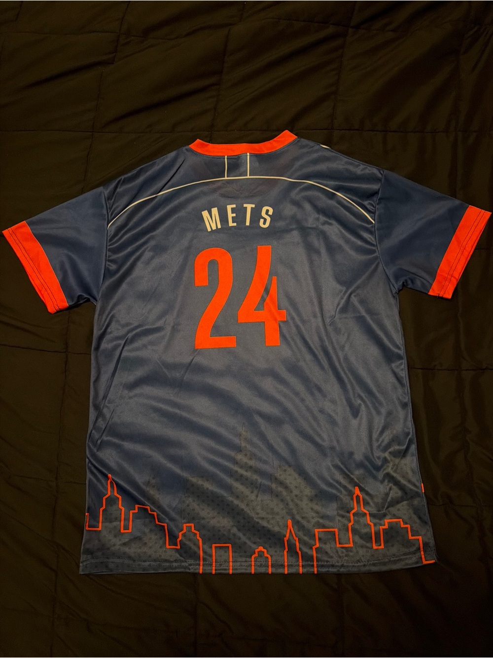 Samsung Blue Short-Sleeve Tee with Orange Trim - Picture 2 of 4
